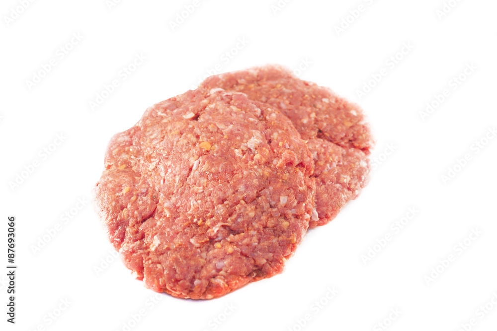 Raw hamburger minced meat beef Raw hamburger minced meat beef