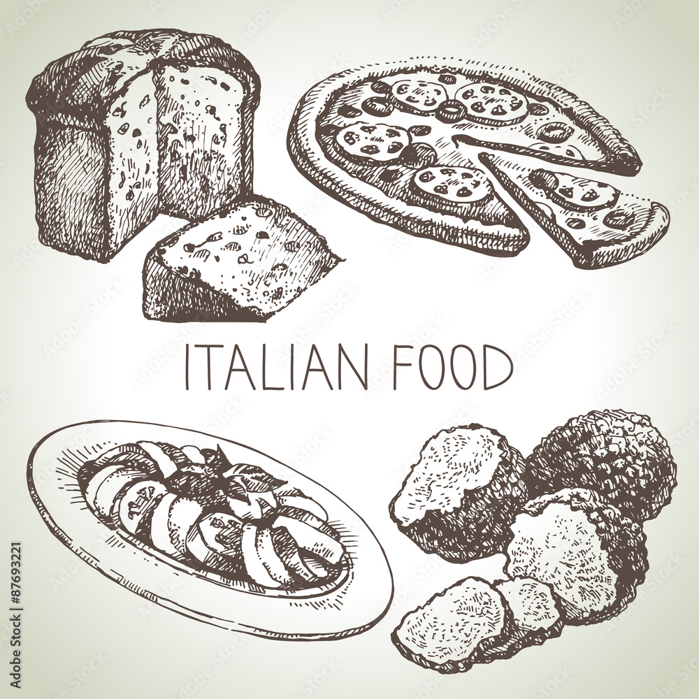100000 Italian food Vector Images  Depositphotos