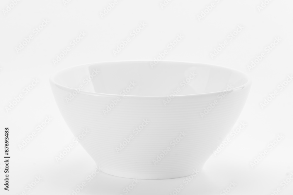 White bowl isolated on white background White bowl isolated on white background