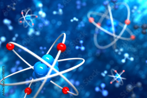 Abstract atom background photo