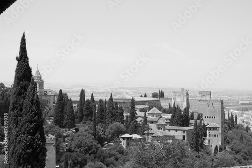 Alhambra in black and white