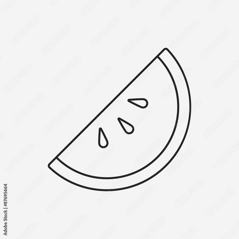 watermelon line icon watermelon line icon