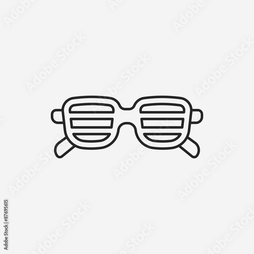 sunglasses line icon