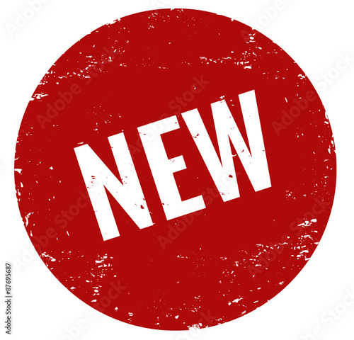 Grunge rubber stamp red now New 