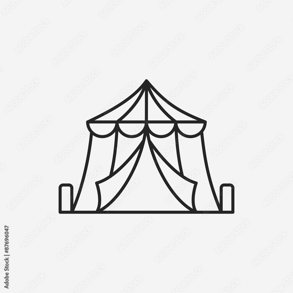 circus line icon circus line icon