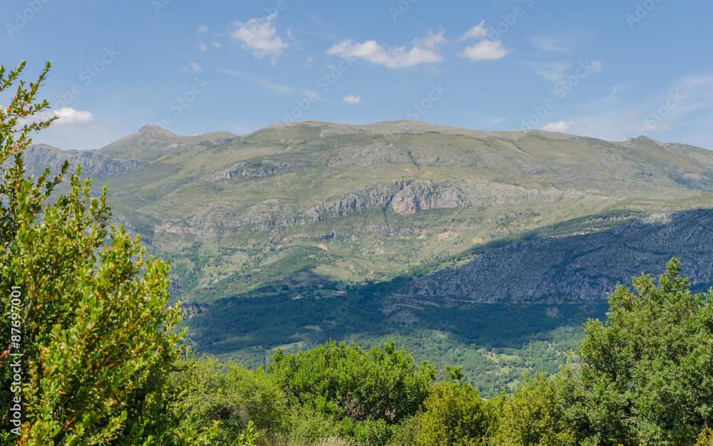 View of the Mountains near Palud sur Verdon in Provence, France