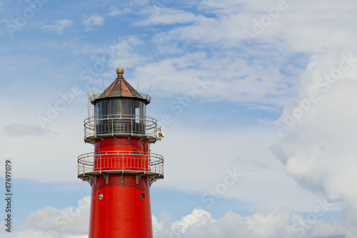 top of Buesum lighthouse at the German North Sea coast, Buesum, Germany, Europe, vintage style, Leuchtturm in Buesum an der deutschen Nordseekueste, Deutschland, Europa