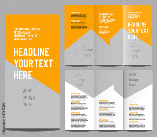 brochure design template vector trifold 