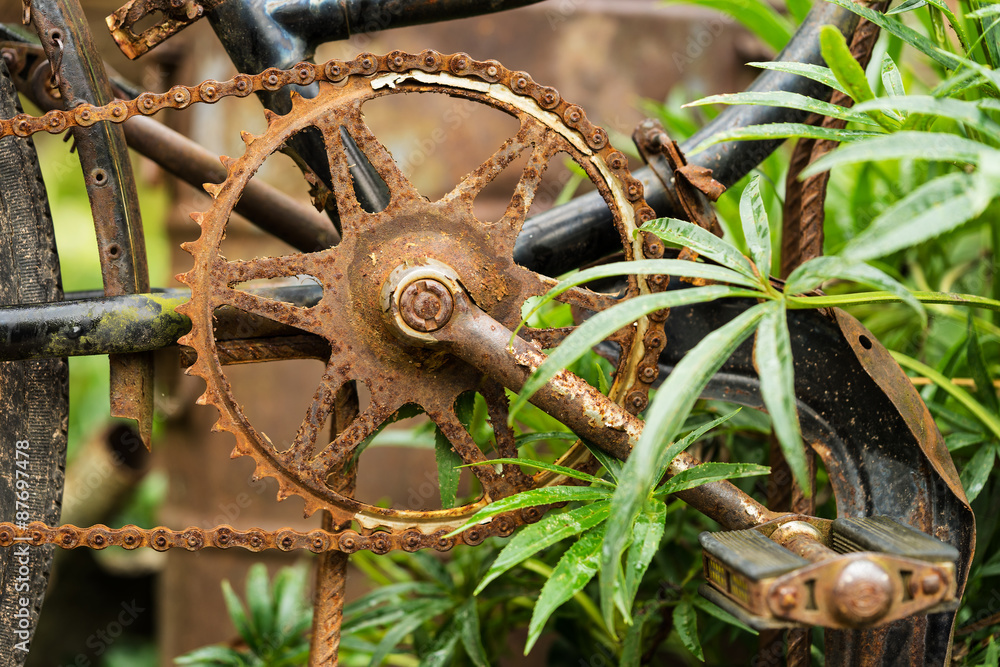 Altes rostiges Fahrrad Stock Photo | Adobe Stock