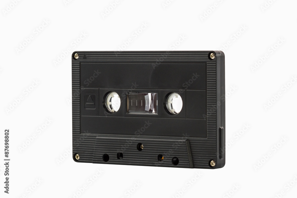 Cassette tape isolate on white background.