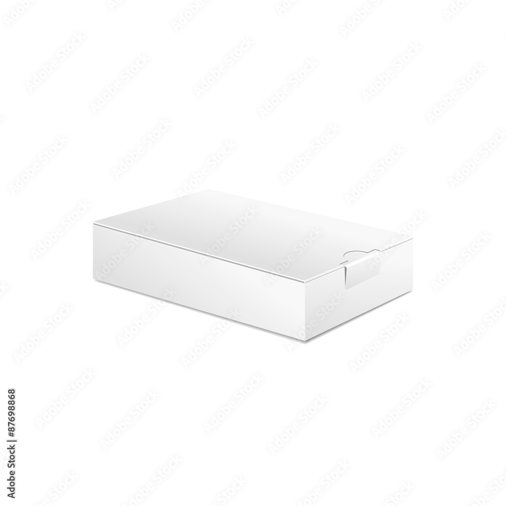 Fototapeta premium Realistic White Package Box. For Software, electronic device and