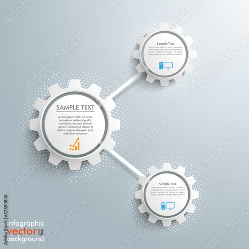 Infographic 3 Network Gears Halftone