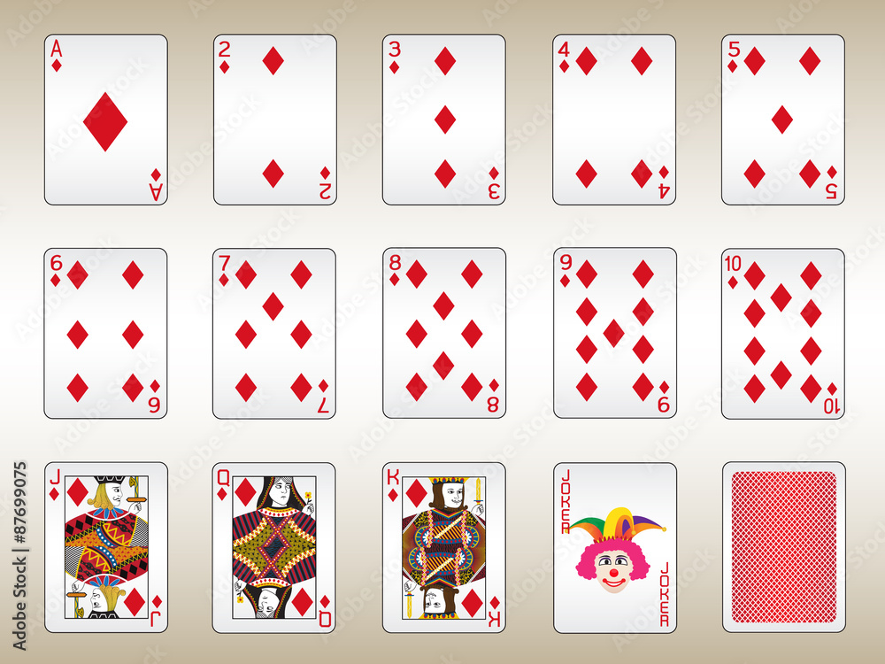 Diamonds Playing Cards Set Diamonds Playing Cards Set