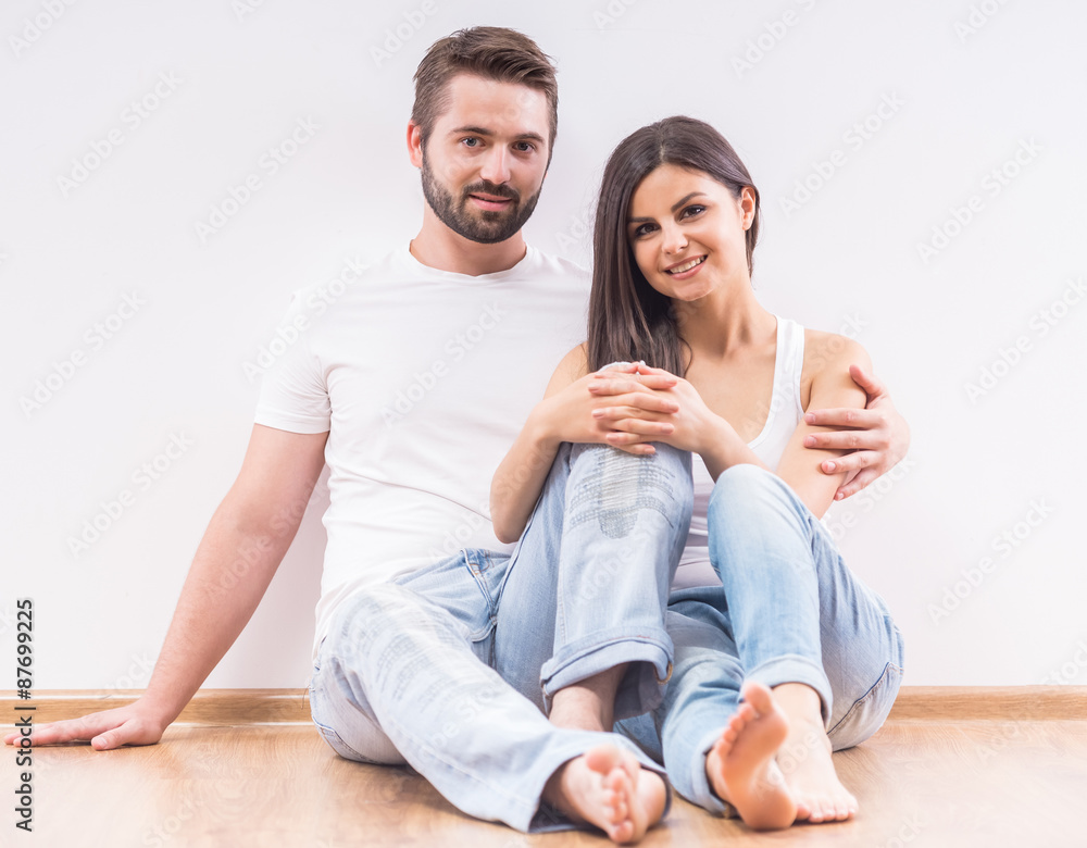 Young couple at home Young couple at home