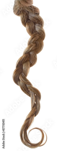 Photography Braid isolated on white.