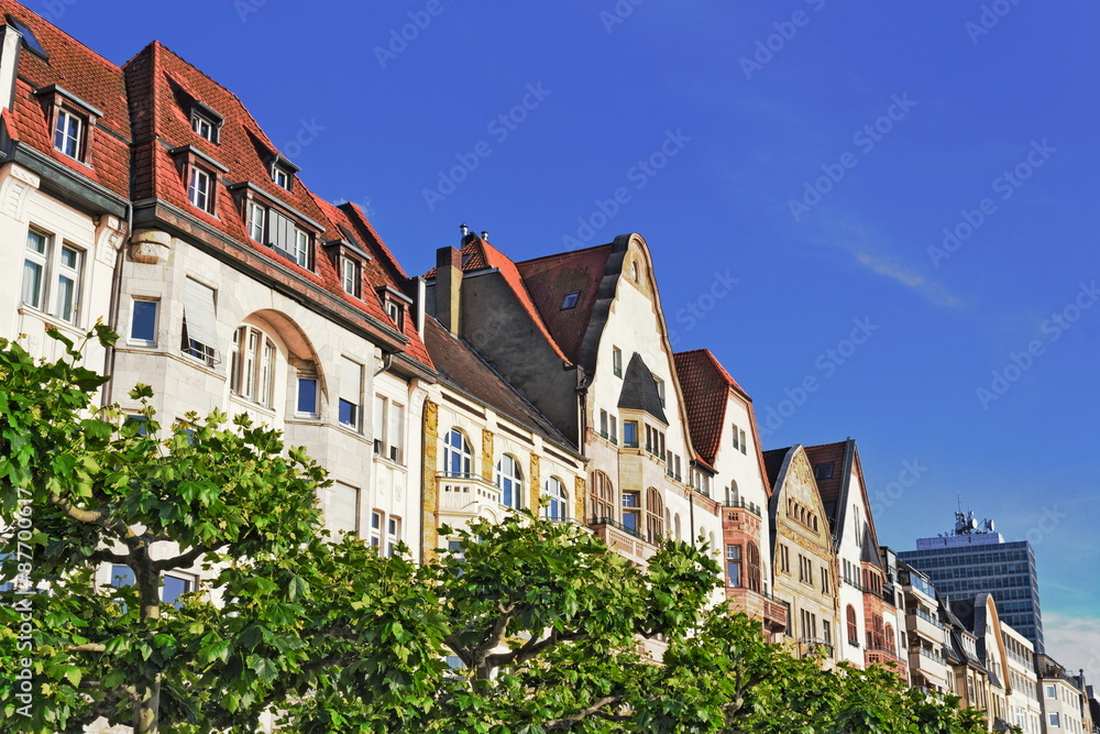 Häuserzeile in Düsseldorf