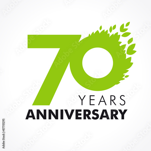 70 anniversary leaves logo