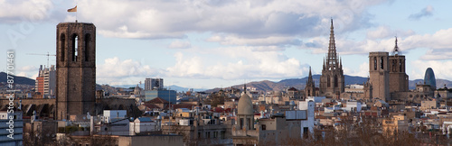 Barcelona Skyline, Cathedral to the right