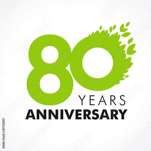 80 anniversary leaves logo