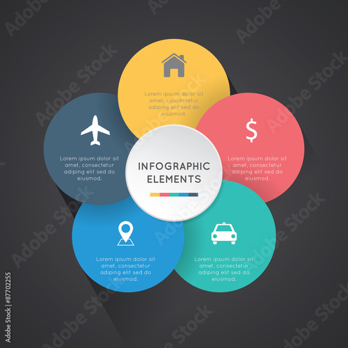 Infographic Elements Color Petals