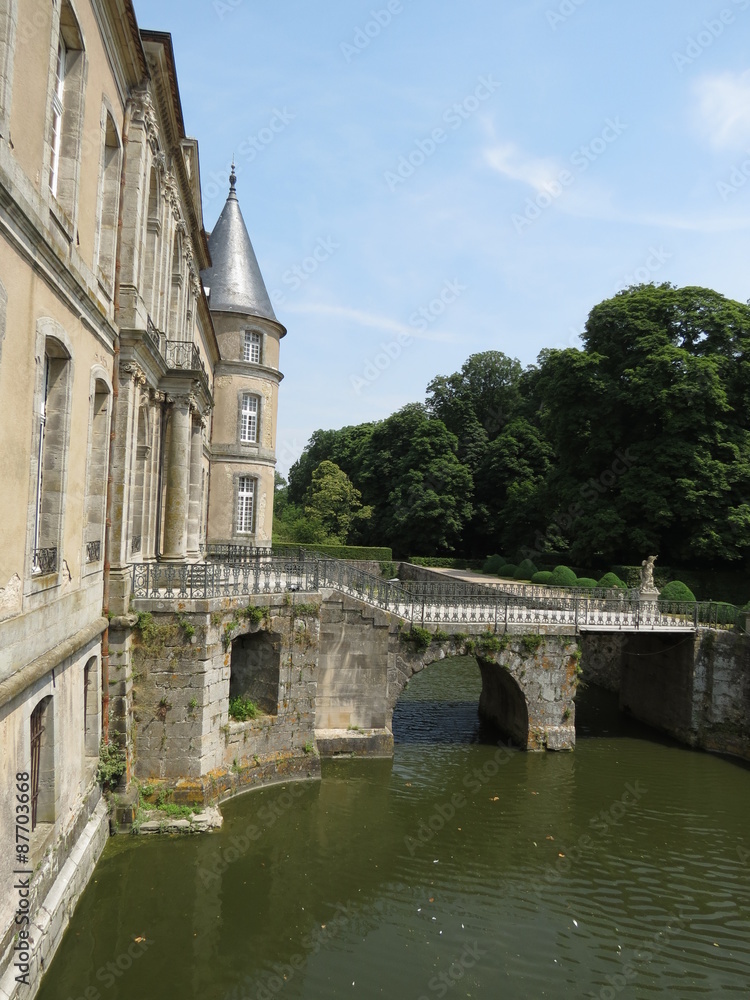 Fototapeta premium Haroue castle with moat