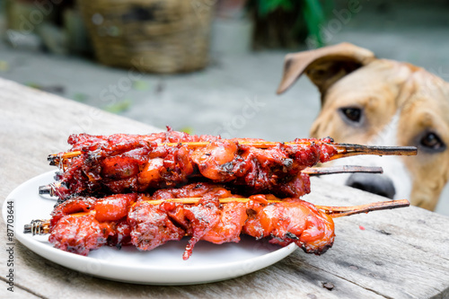 grilled red chicken