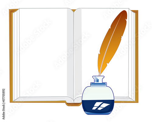 Note pad and feather