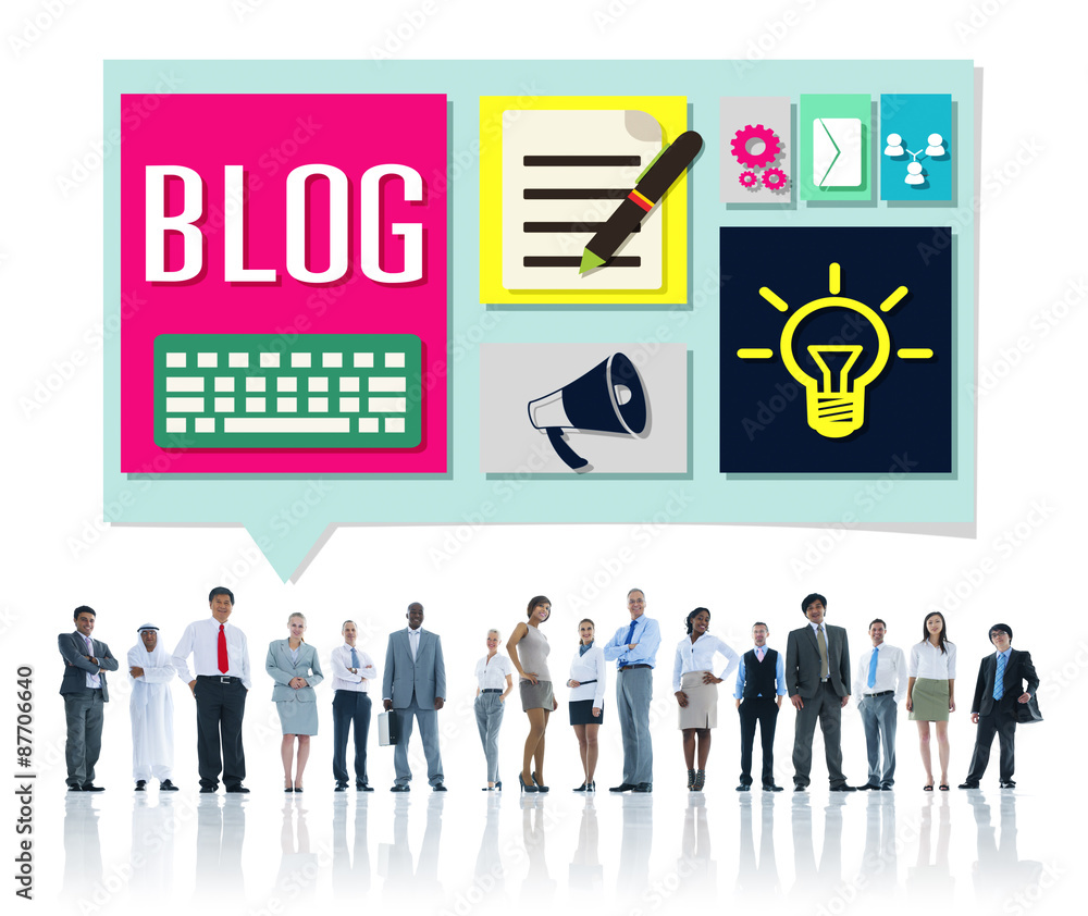 Blog Weblog Media Online Messaging Notes Concept Blog Weblog Media Online Messaging Notes Concept