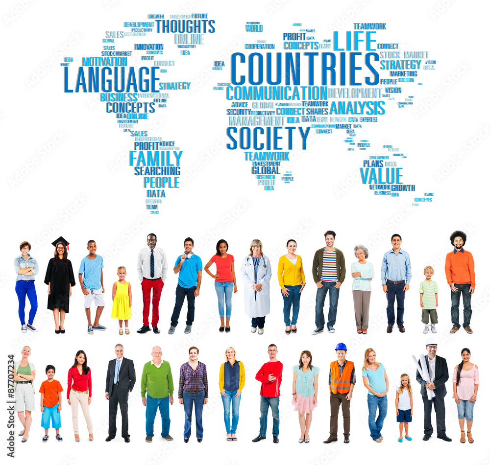 Countries Society Language Global Community Concept Countries Society Language Global Community Concept