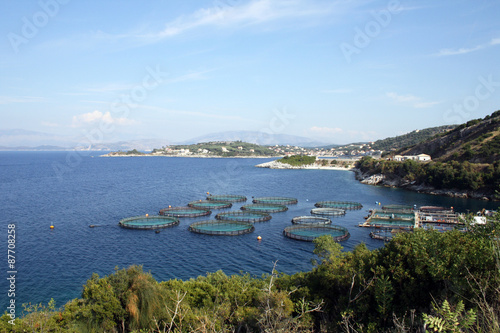 Fish farming, Corfu, Greece