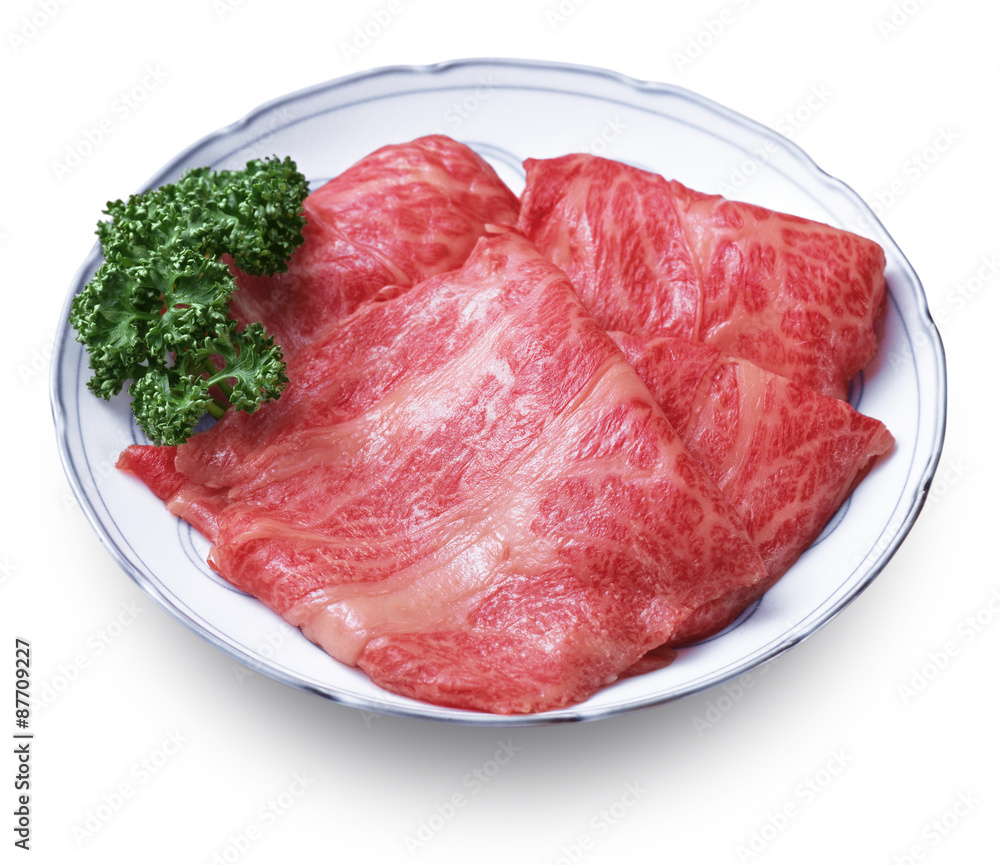 すき焼き用牛肉(切り抜き+影あり) すき焼き用牛肉(切り抜き+影あり)