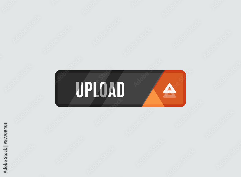 Upload button, futuristic hi-tech UI design Upload button, futuristic hi-tech UI design