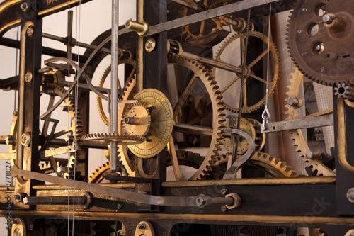 Fotografie Old mechanism of a big tower clock