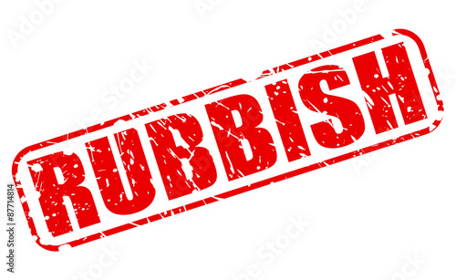 Rubbish red stamp text