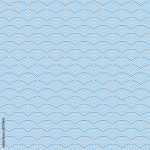 Geometric seamless repetitive vector curvy waves pattern texture background