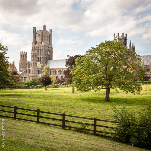 Ely Cathedral, England. The medieval cathedral in the East Anglian city of Ely, also known as the Ship of the Fens.