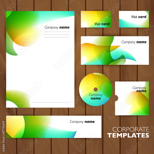 Corporate identity business set design. Abstract background. 