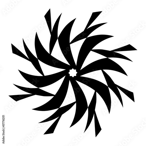 Tattoo tribal design vector. Geometric logo black circle pattern vector template