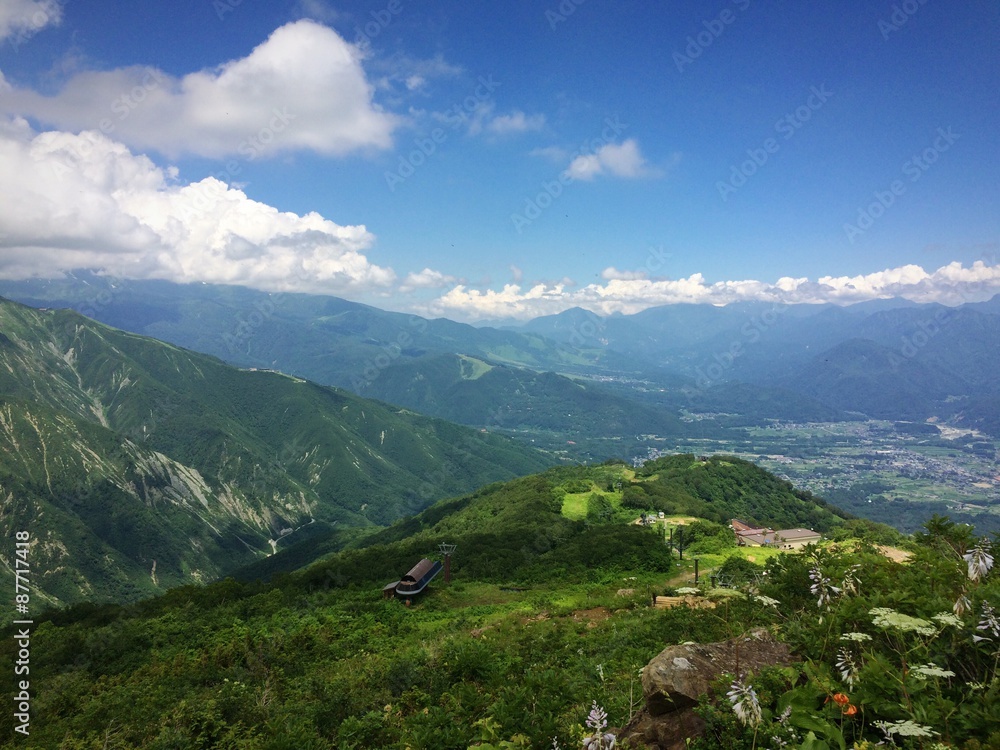 Obraz premium 栂池高原 ゲレンデ 眺め