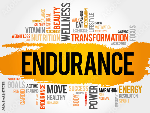 ENDURANCE word cloud, fitness, sport, health concept