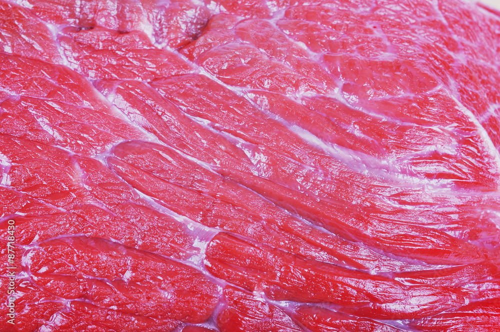Raw pork meat close-up Raw pork meat close-up