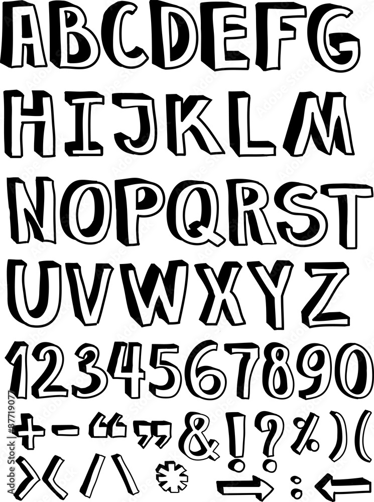 Handwritten alphabet