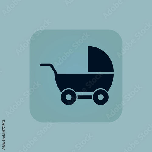 Pale blue pram icon
