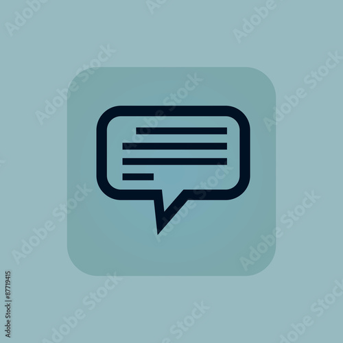 Pale blue text message icon
