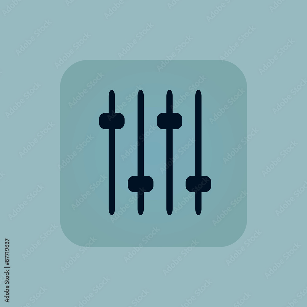 Pale blue console faders icon Pale blue console faders icon