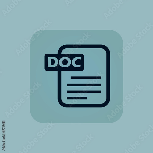 Pale blue DOC file icon
