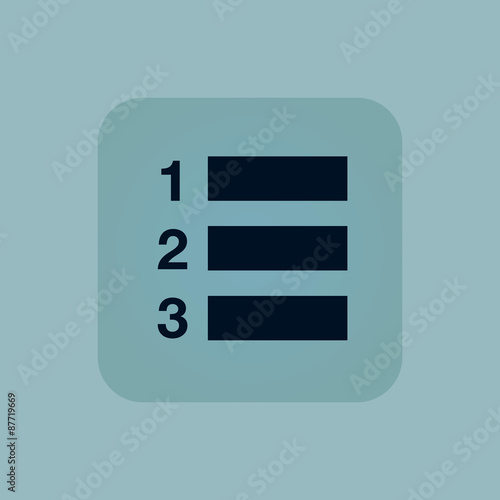 Pale blue numbered list icon