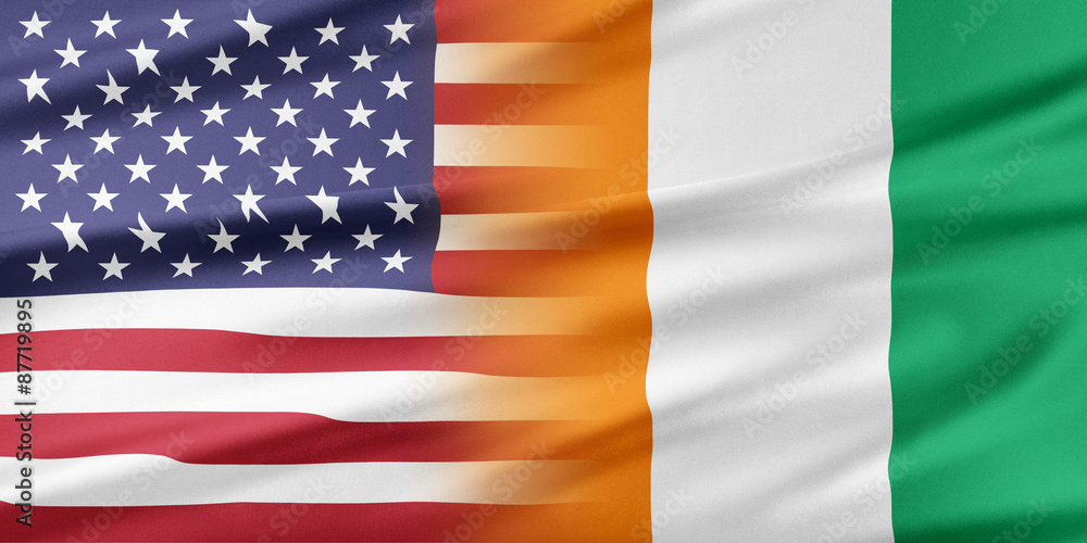 Fototapeta premium USA and Cote d'Ivoire
