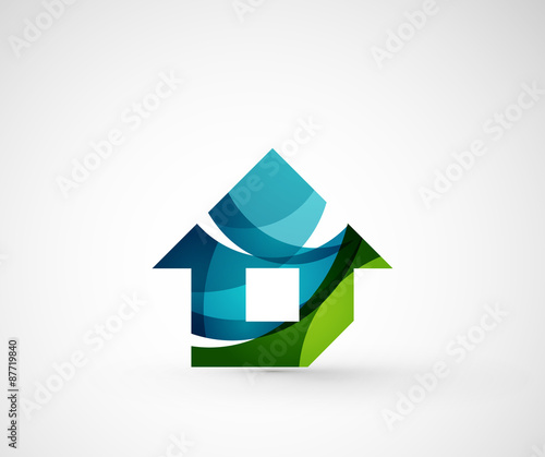 Wallpaper Mural Abstract geometric company logo home, house, building Torontodigital.ca