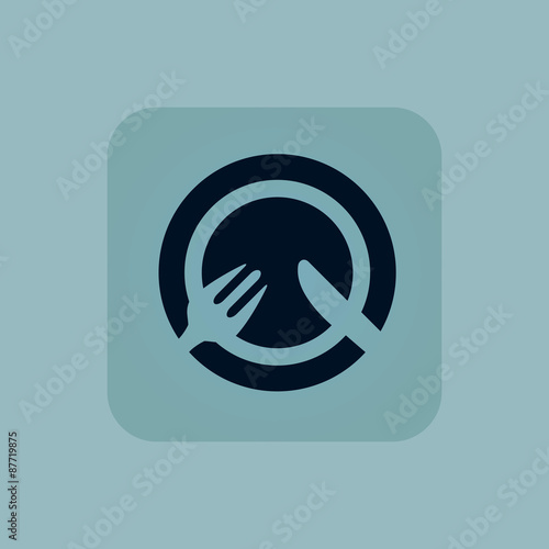 Pale blue dinner icon